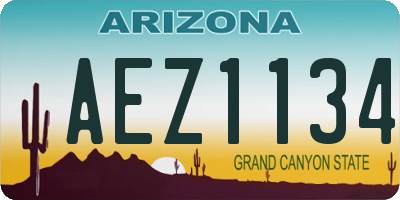 AZ license plate AEZ1134