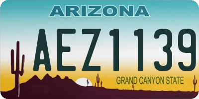 AZ license plate AEZ1139