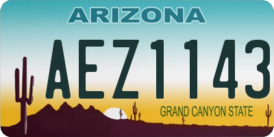 AZ license plate AEZ1143