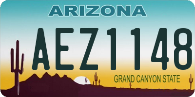 AZ license plate AEZ1148