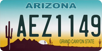 AZ license plate AEZ1149