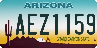 AZ license plate AEZ1159