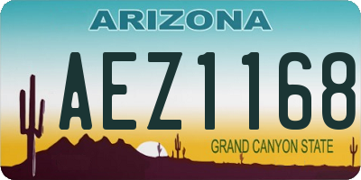 AZ license plate AEZ1168