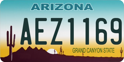 AZ license plate AEZ1169