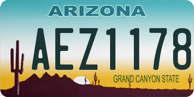 AZ license plate AEZ1178