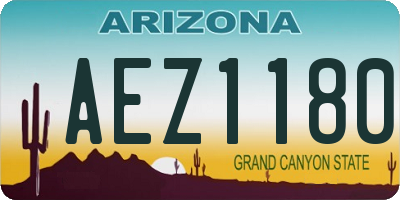 AZ license plate AEZ1180