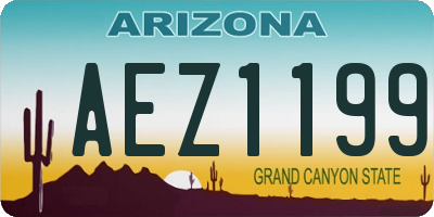 AZ license plate AEZ1199