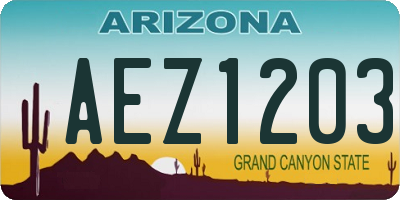 AZ license plate AEZ1203