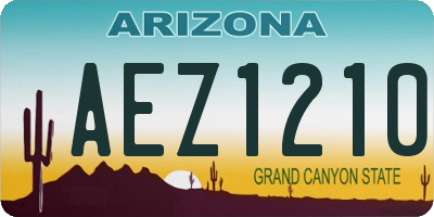AZ license plate AEZ1210