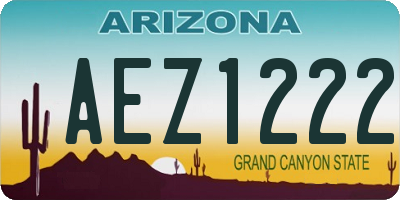 AZ license plate AEZ1222