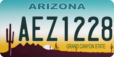 AZ license plate AEZ1228