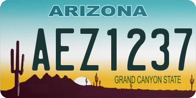 AZ license plate AEZ1237