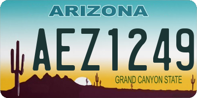 AZ license plate AEZ1249