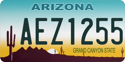 AZ license plate AEZ1255