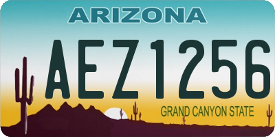 AZ license plate AEZ1256