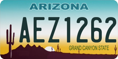 AZ license plate AEZ1262