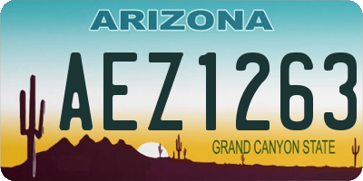 AZ license plate AEZ1263