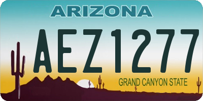 AZ license plate AEZ1277