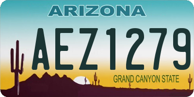 AZ license plate AEZ1279