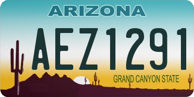 AZ license plate AEZ1291