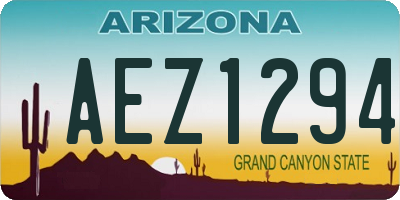 AZ license plate AEZ1294