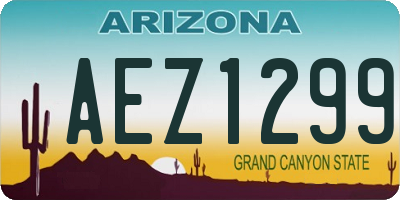 AZ license plate AEZ1299