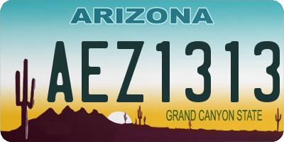 AZ license plate AEZ1313
