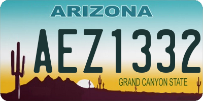 AZ license plate AEZ1332