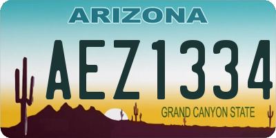 AZ license plate AEZ1334