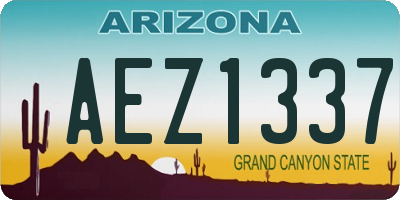AZ license plate AEZ1337
