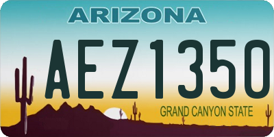 AZ license plate AEZ1350