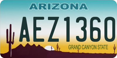 AZ license plate AEZ1360