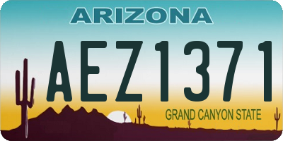 AZ license plate AEZ1371