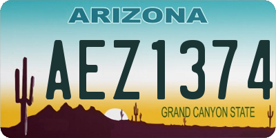 AZ license plate AEZ1374