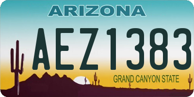 AZ license plate AEZ1383