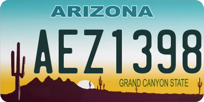 AZ license plate AEZ1398