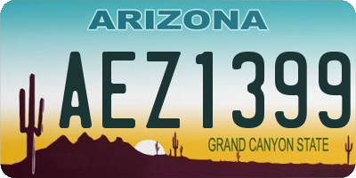 AZ license plate AEZ1399