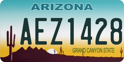 AZ license plate AEZ1428