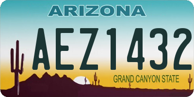 AZ license plate AEZ1432