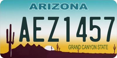 AZ license plate AEZ1457