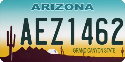 AZ license plate AEZ1462