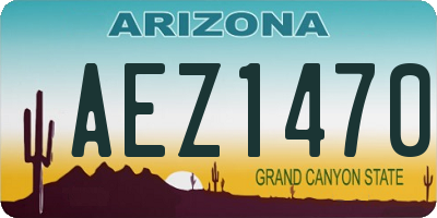 AZ license plate AEZ1470