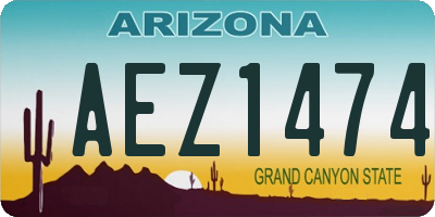 AZ license plate AEZ1474