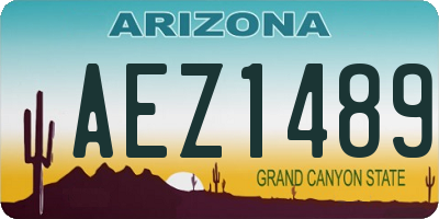 AZ license plate AEZ1489