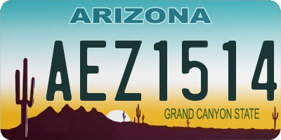 AZ license plate AEZ1514