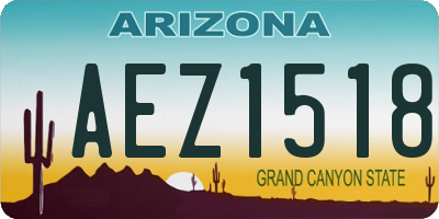 AZ license plate AEZ1518