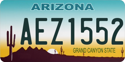 AZ license plate AEZ1552