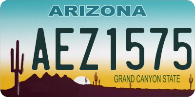 AZ license plate AEZ1575