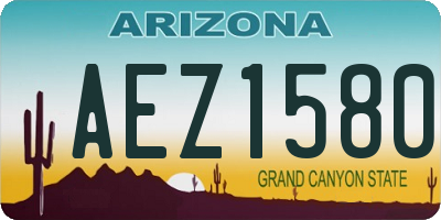 AZ license plate AEZ1580