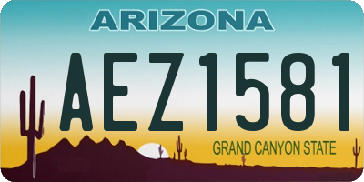 AZ license plate AEZ1581